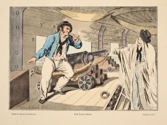 Tom Tack&39;s Ghost, 1808 (gravura colorida à mão)